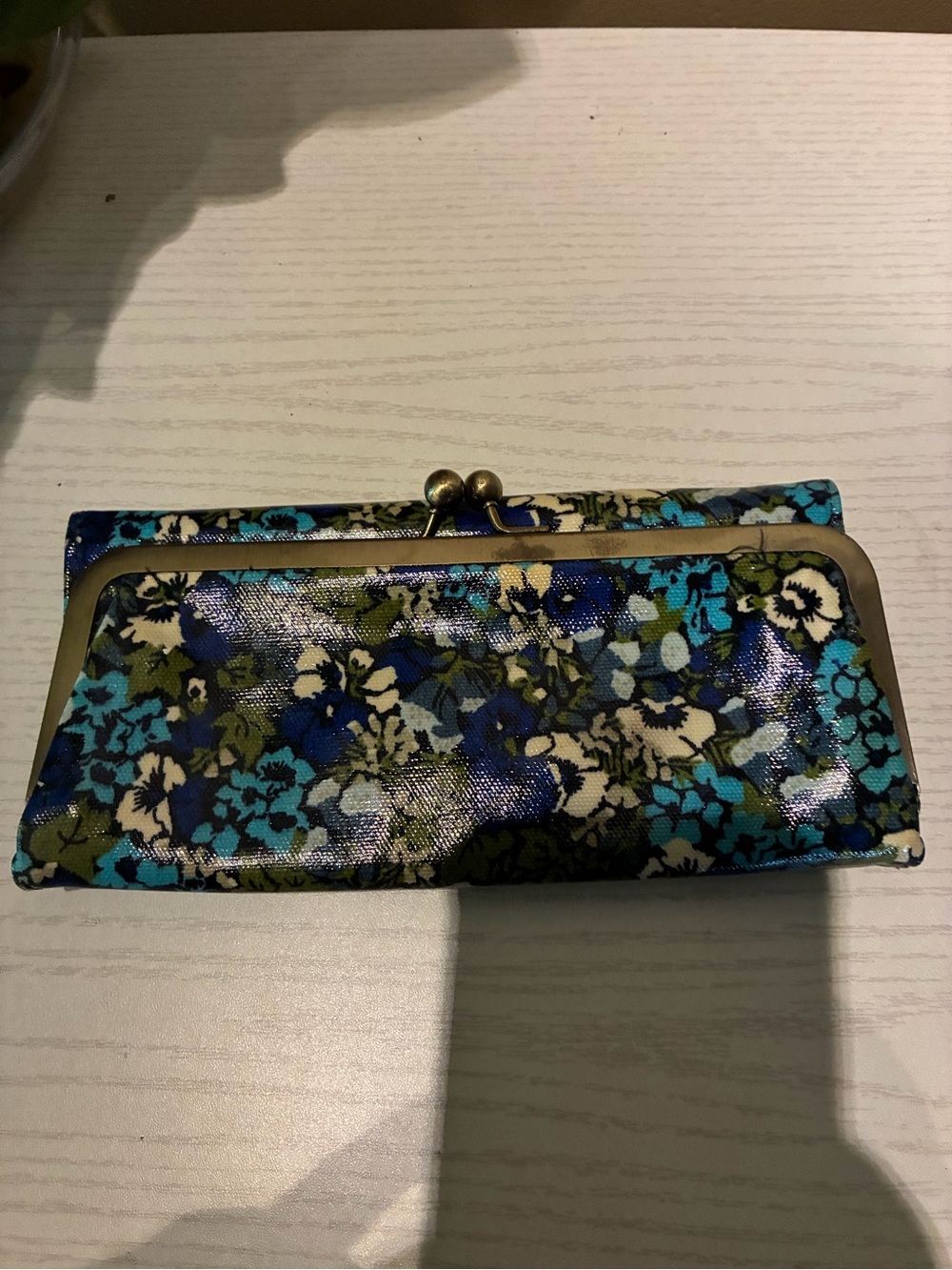Liberty of London Blue Floral Kiss-Lock Clutch Wallet